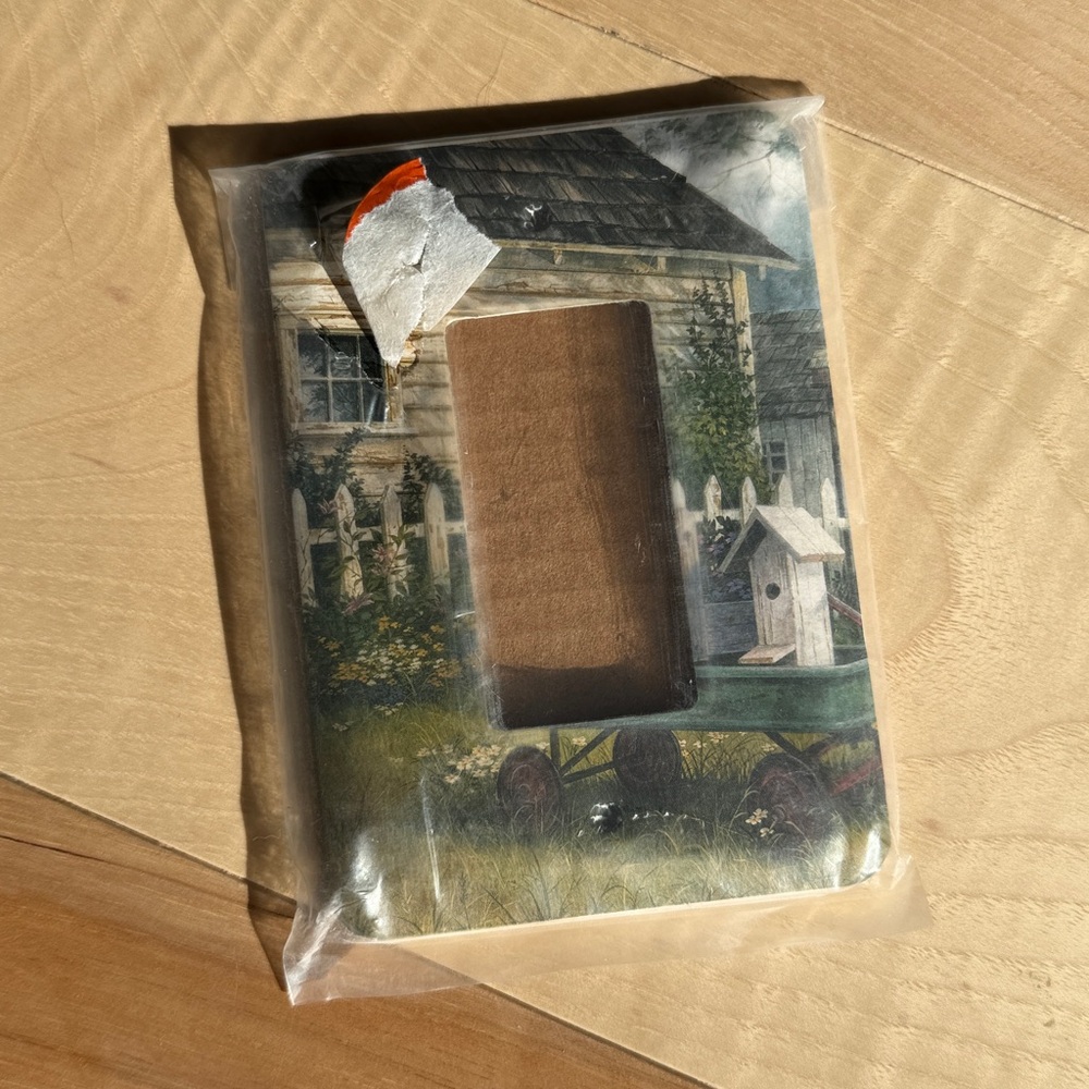 Vintage Handmade Decoupaged Light Switch Cover